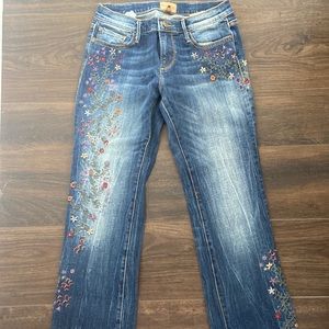 Driftwood Embroidered Bootcut Jeans